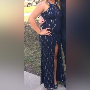 B Darlin Blue Sequin Dress